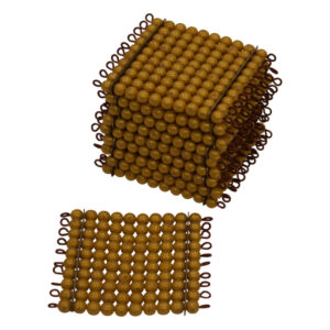 Golden Bead Square of 100 Individual Beads