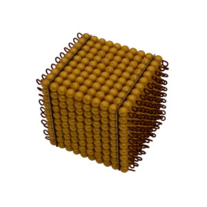 Golden Bead Cube of 1000 Individual Beads