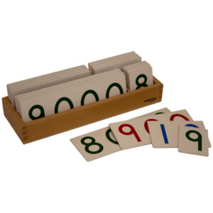 Wooden Number Cards 1-9000 Large with Box