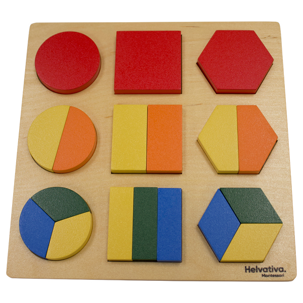 Coloured Fraction Puzzle (18pcs)