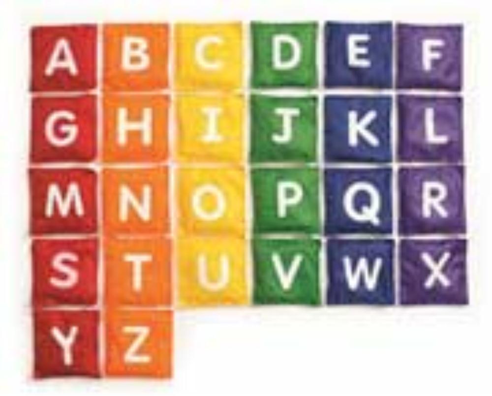 BESPORTBLE 26pcs Alphabet Bean Bag ABC Educational Bean Bags English Word Spelling Learning Toys Kids Beanbags Montessori Activity for Outdoor Fun Sports Game 