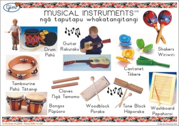 Musical Instruments ONE Poster Maori-0