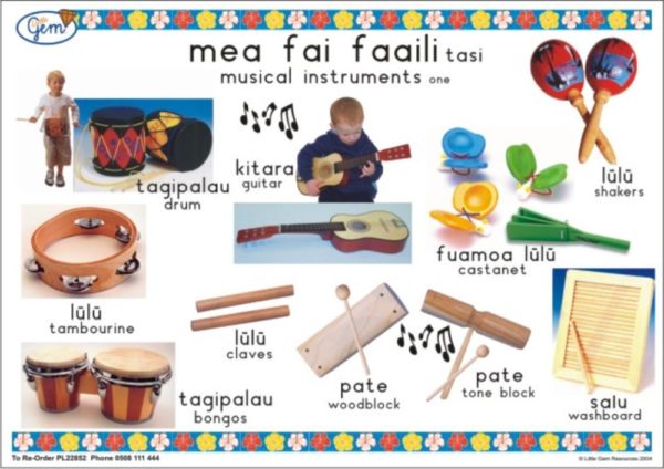 Music Instruments 1 Poster Samoan-0