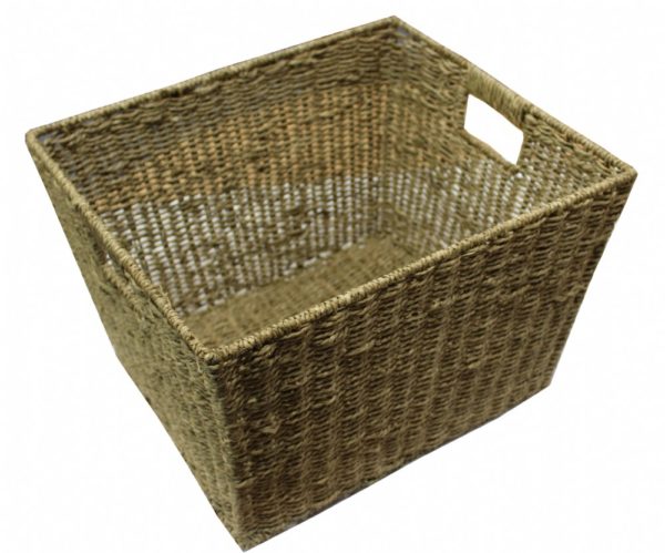 Large Woven Basket with Handles-0