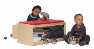 Preschool Bench Seat & Mirror w/Storage-0