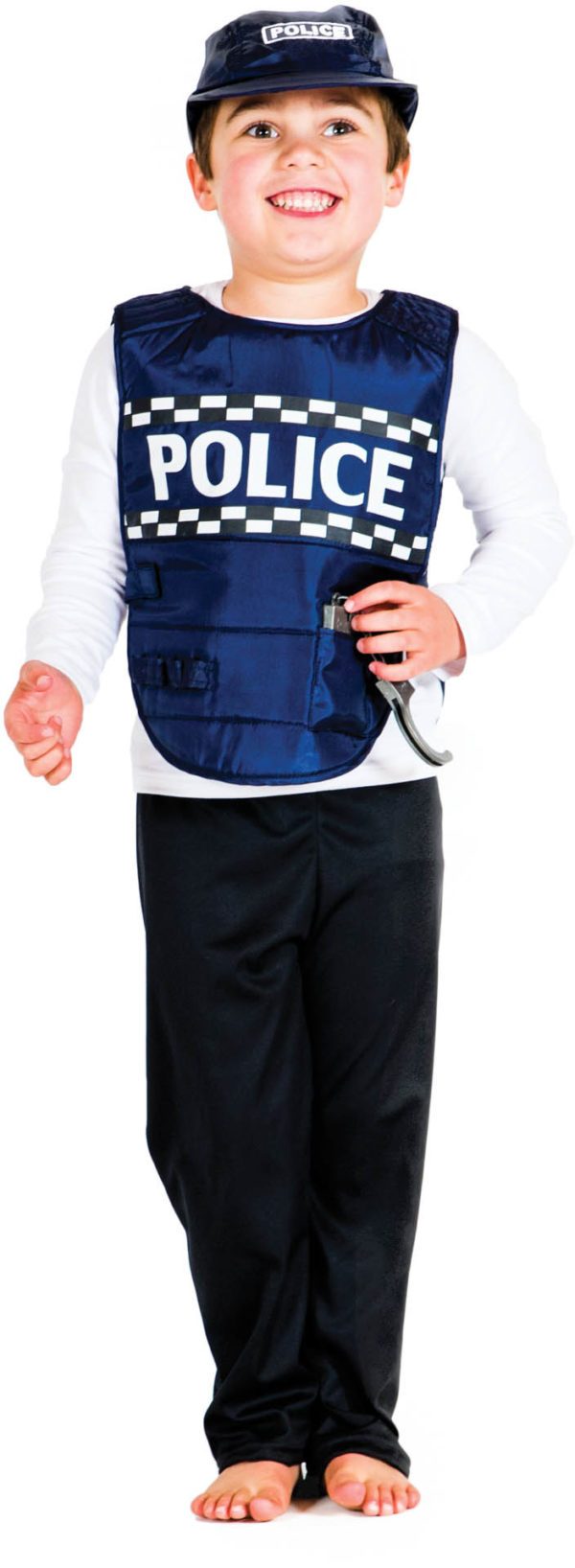Police Blue Cap & Vest Dress-Up-0