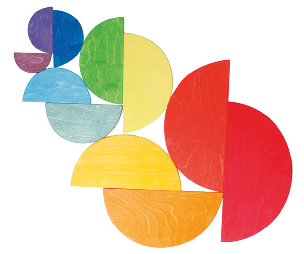 Large Semi-circle Rainbow Colours (11pcs)-8793
