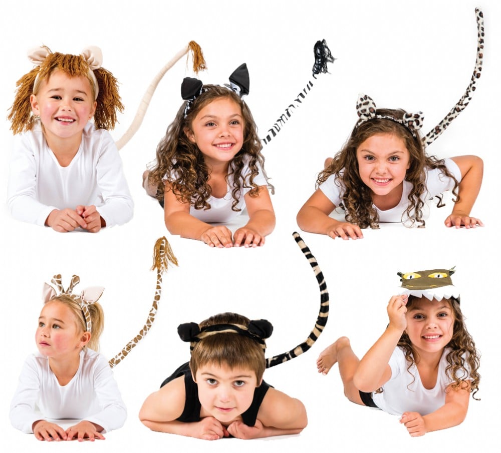 Jungle Animal Head & Tail Set (6pcs)-0