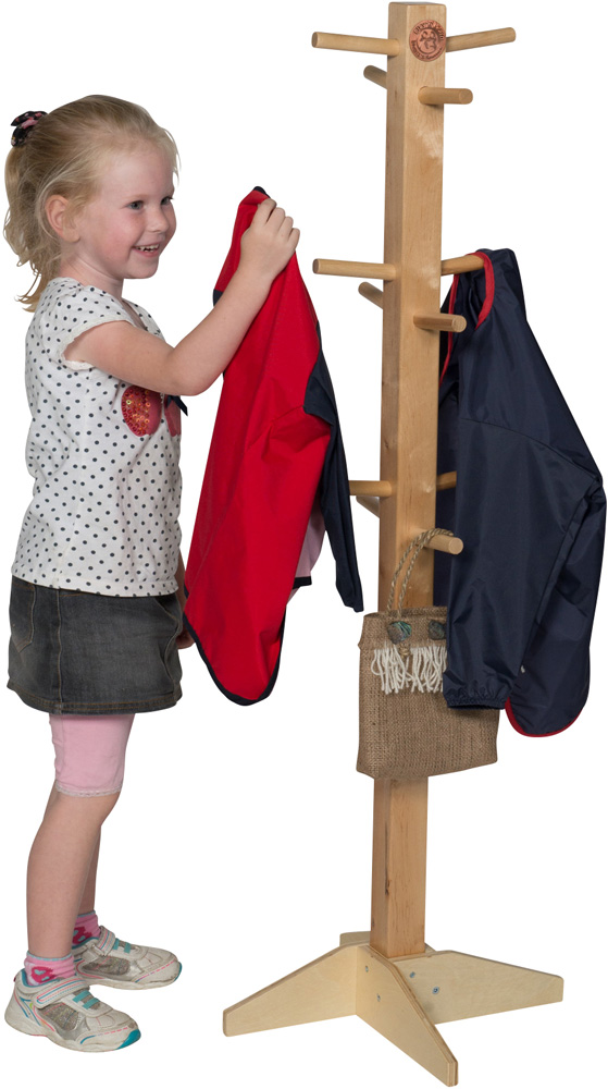 Wooden Apron & Clothes Stand-0