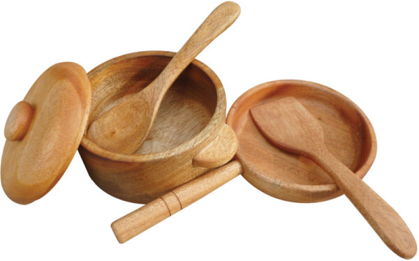 Wooden Pan & Pot Set (5pcs)-0