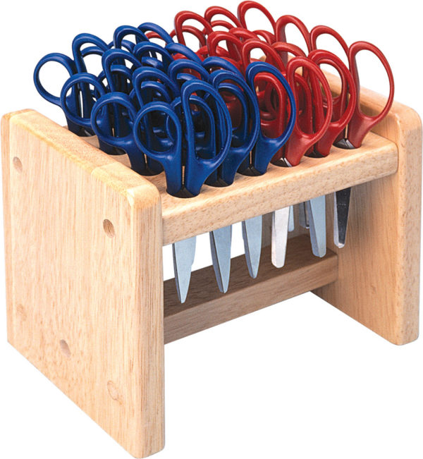 Wooden Scissor Rack & Scissors (25pcs)-0