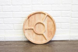 Round Wooden Sorting Tray