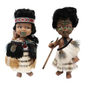 Large Maori Doll Set (2pcs)