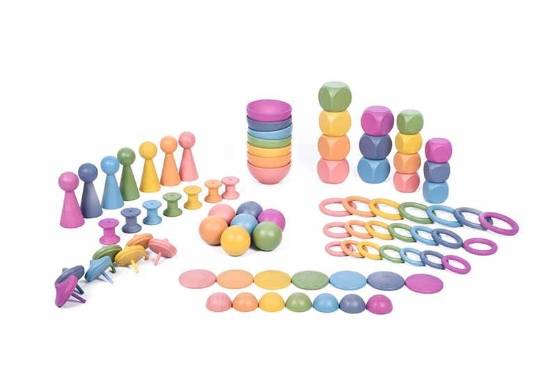 Rainbow Wooden Heuristic Set (84pcs)