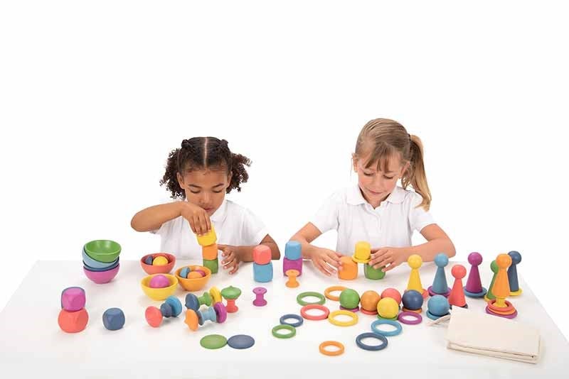 Rainbow Wooden Heuristic Set (84pcs) - Image 2