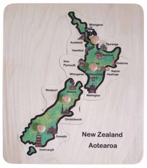 New Zealand Map Knob Puzzle (4pcs)
