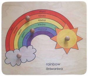 Te Reo Rainbow Knob Puzzle (4pcs)