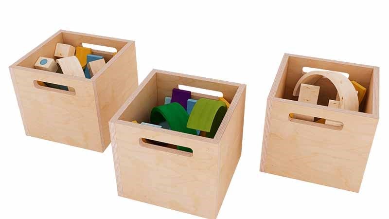 Natural Storage Box with Handles 30cm