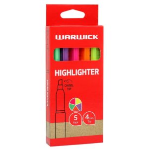 Highlighter Slimline Assorted (5pcs)