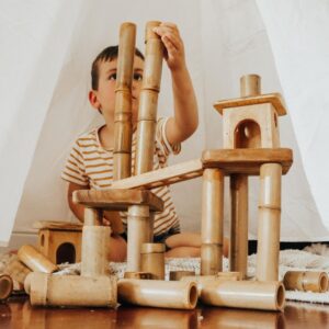 Bamboo Building Set with Houses (40pcs)