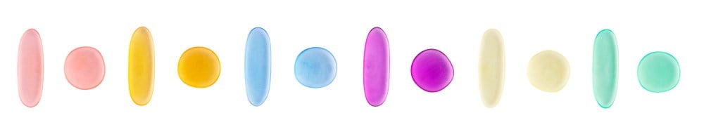 Transparent Jumbo Rainbow Pebbles (36pcs)