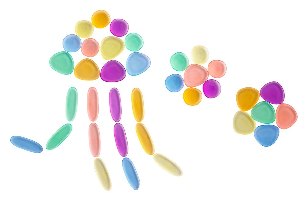Transparent Jumbo Rainbow Pebbles (36pcs) - Image 2