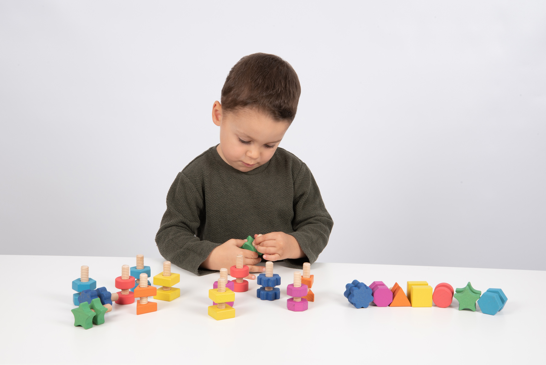 Rainbow Wooden Nuts & Bolts - Image 3