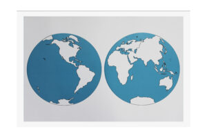 Puzzle Map of the World Parts (Occident) Control Map - unlabelled