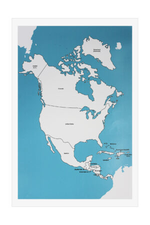 Puzzle Map of North America Control Labelled