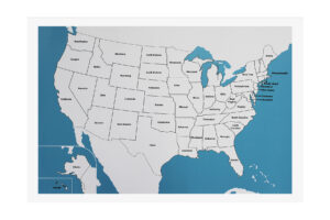 Puzzle Map of USA Control Map Labelled