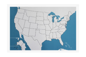 Puzzle Map of USA Control Map Unlabelled