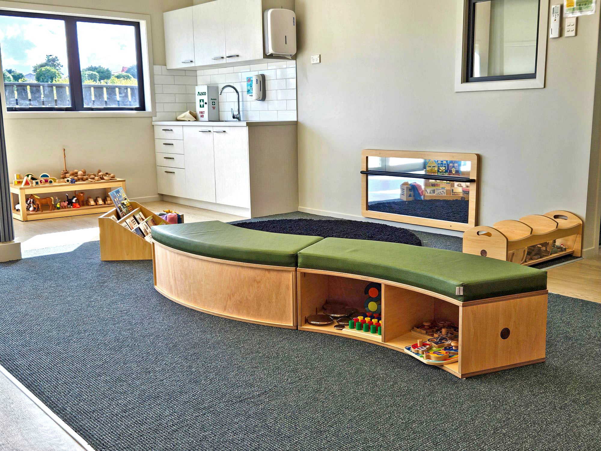 Curved Bench Seat with Back - Image 6