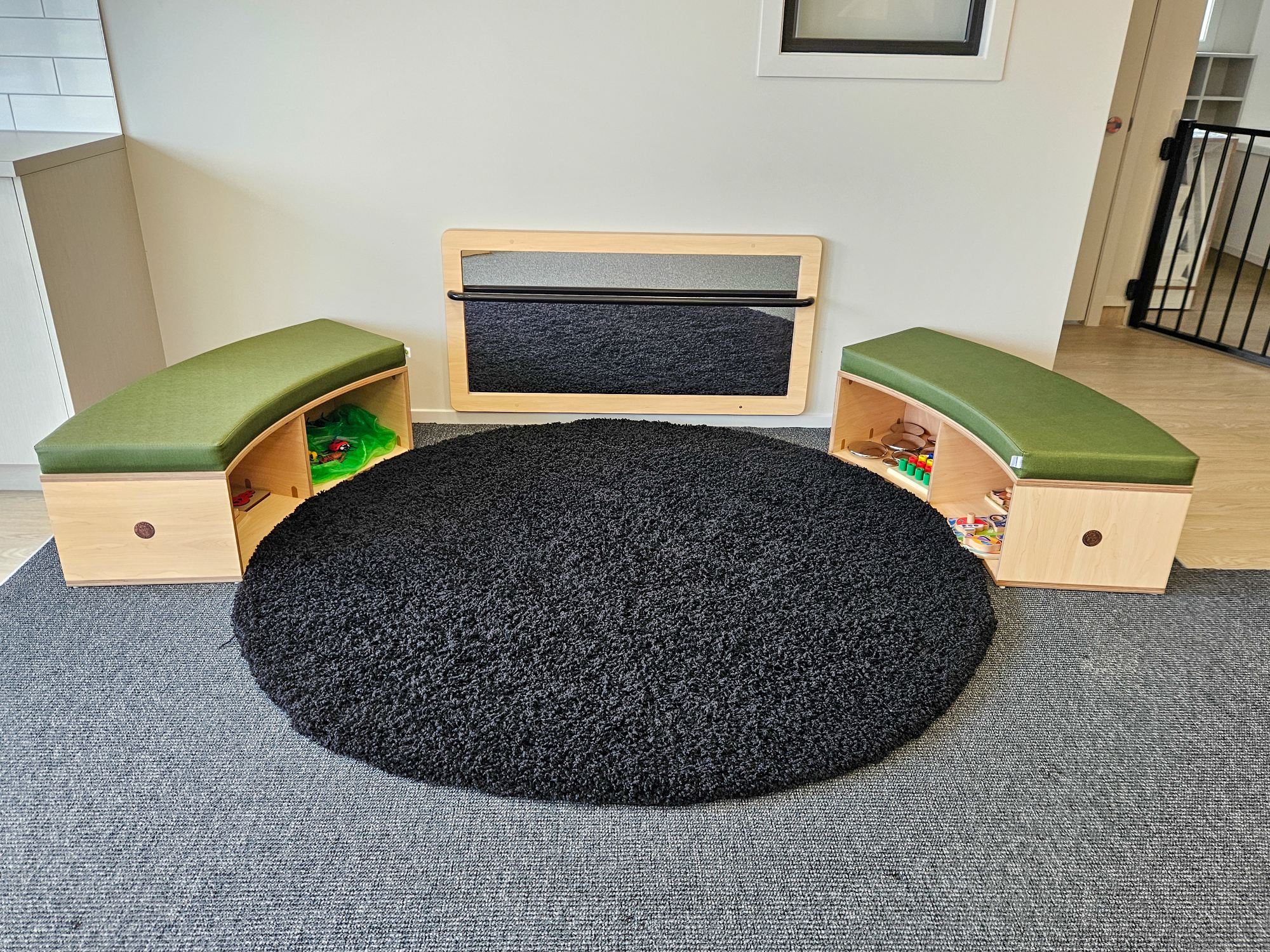 Curved Bench Seat with Back - Image 9