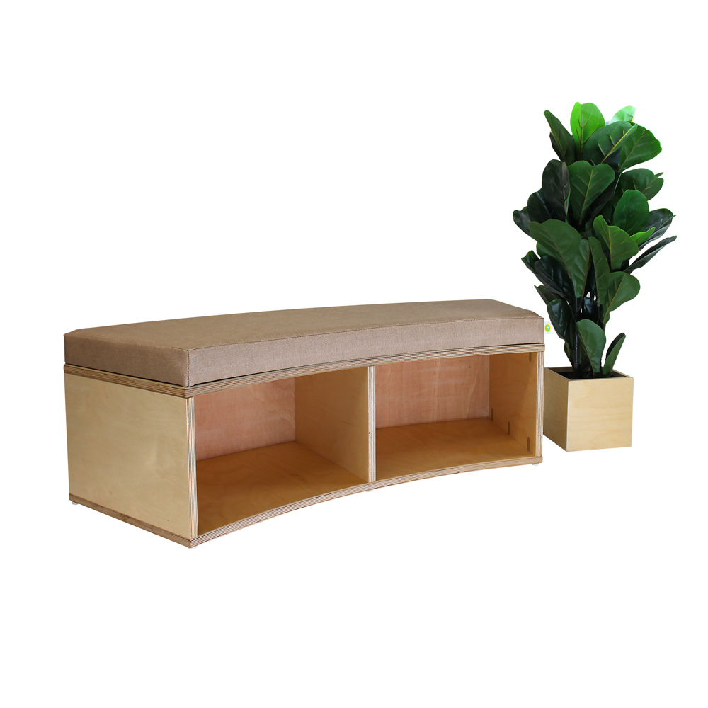 Curved Bench Seat with Back - Image 4
