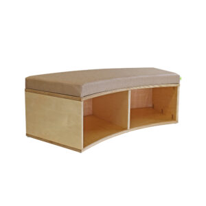 Curved Bench Seat with Back