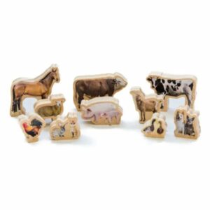 Farm Animals Wooden Figures (10pcs)