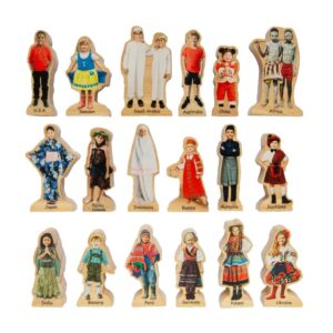 People Around the World Wooden Figures (18pcs)