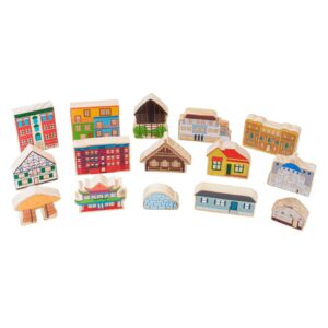 Homes Around the World Wooden Figures (15pcs)