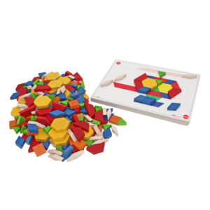 Wooden Pattern Blocks & Cards (273pcs)