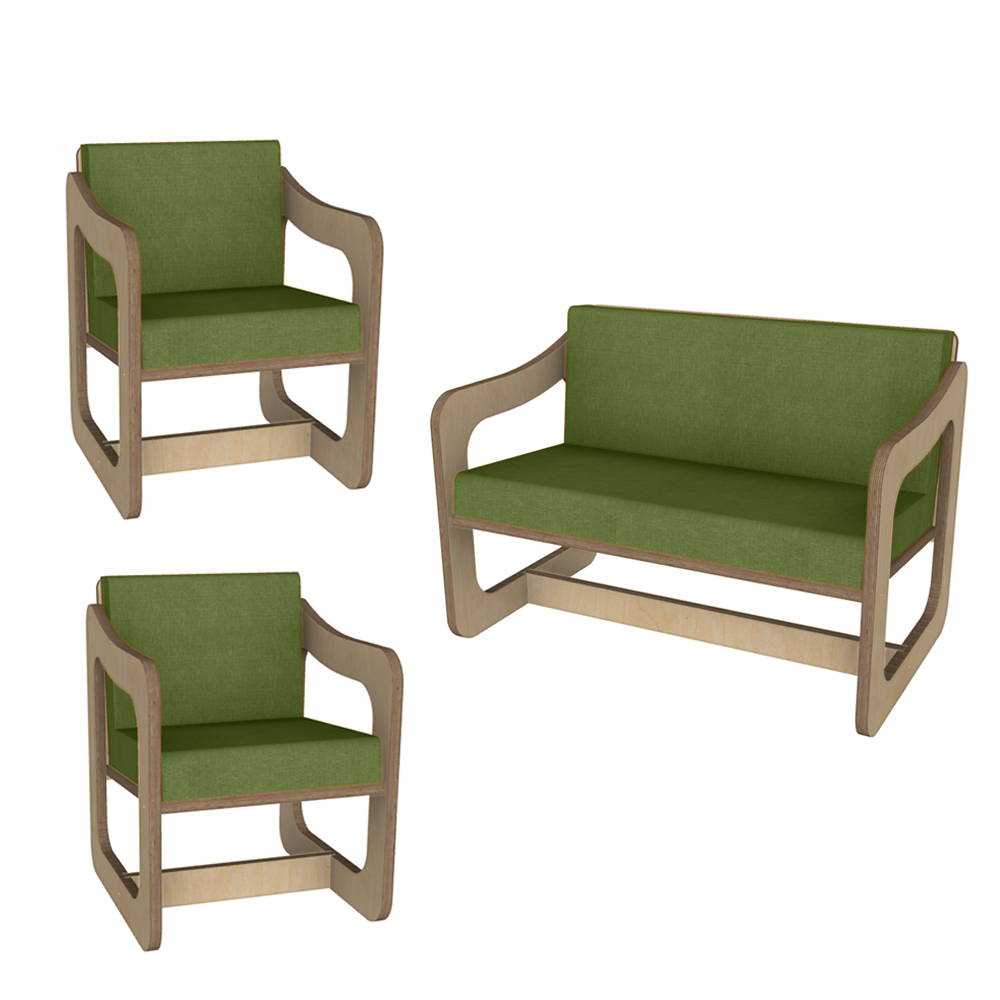 PlayLounge Couch & Chair Set (3pcs) - Image 2