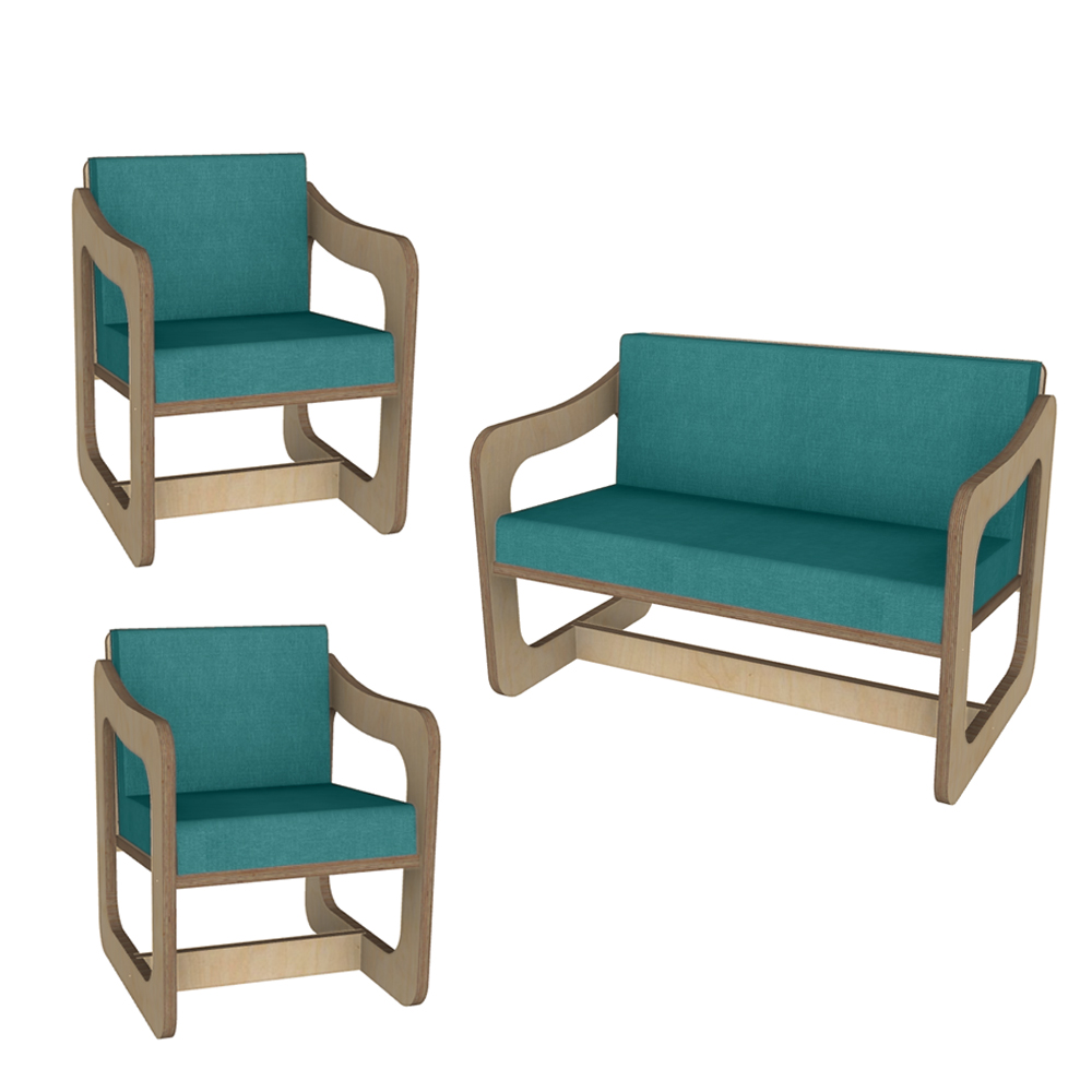 PlayLounge Couch & Chair Set (3pcs) - Image 4