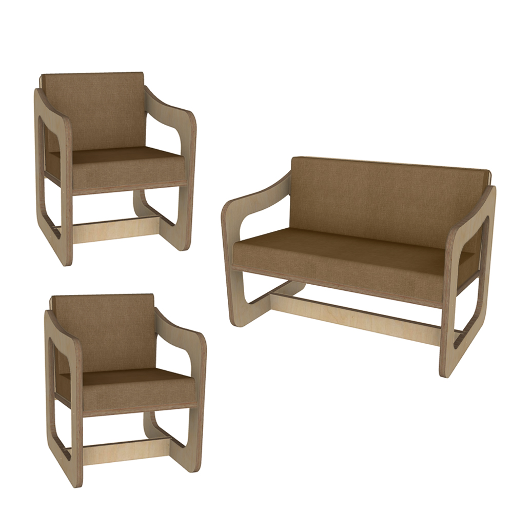 PlayLounge Couch & Chair Set (3pcs) - Image 5