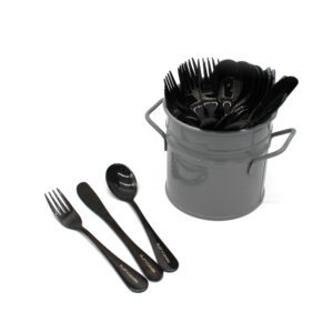 Black Stainless Steel Cutlery Set (24pcs)