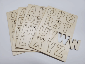 Wooden Letter Stencils (52pcs)