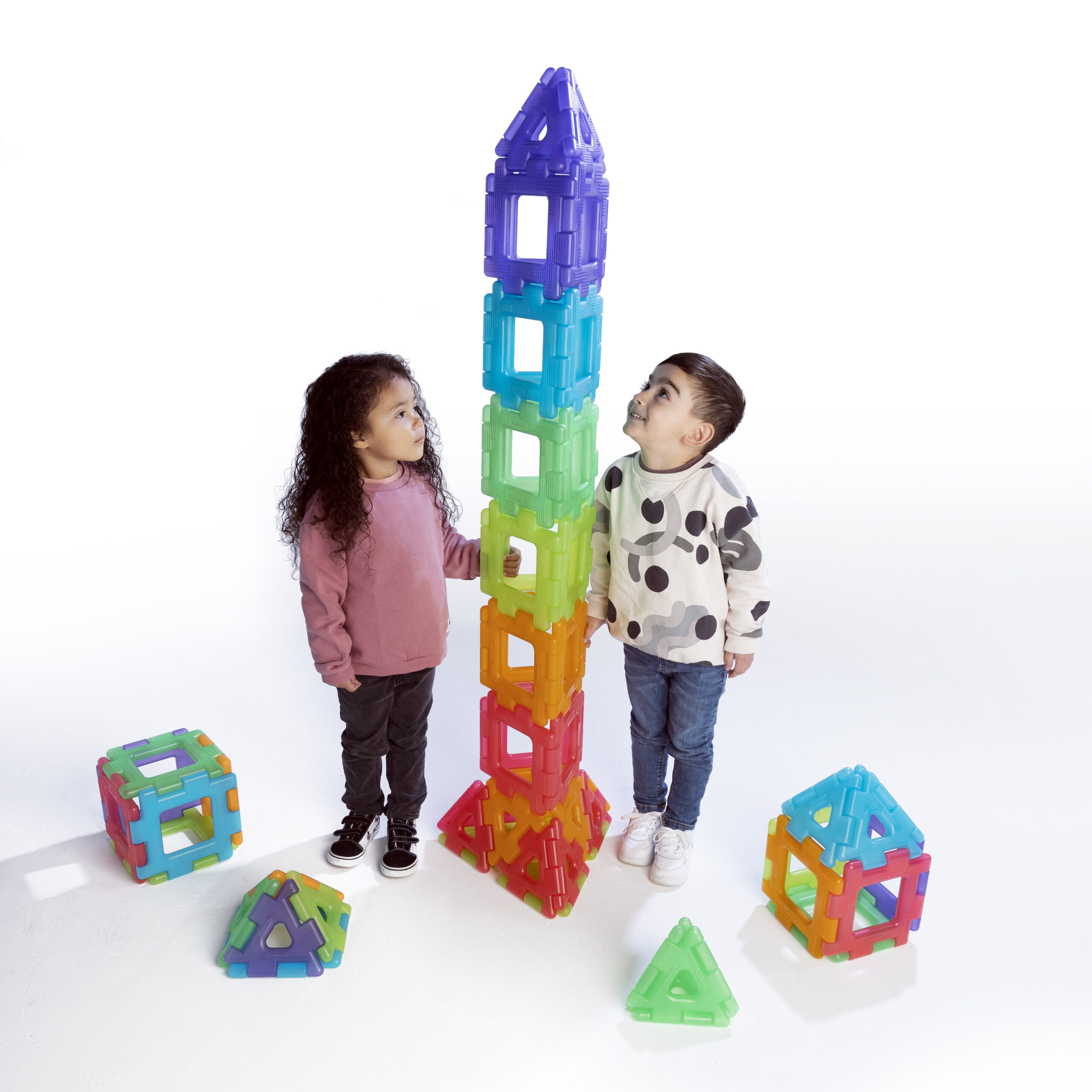Giant Transparent Polydron Set (60pcs) - Image 2
