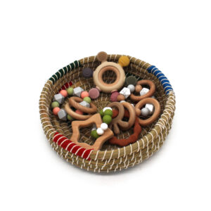 Wood/Silicone Teethers Basket Set (6pcs)