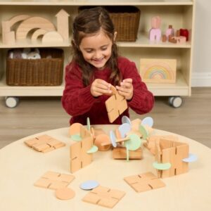 Wood & Silicone Interlocking Construction Set (40pcs)