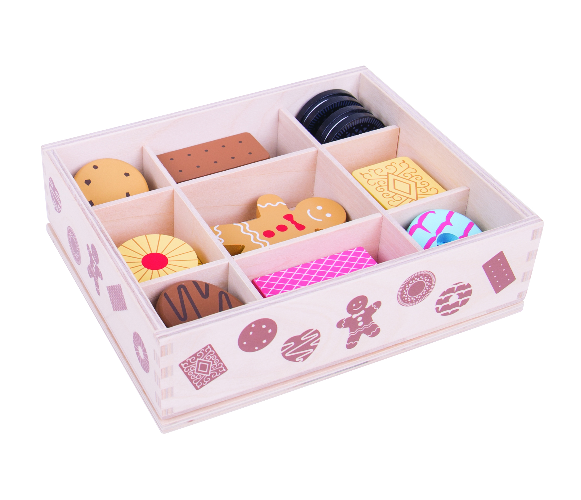 Wooden Box of Biscuits (17pcs)