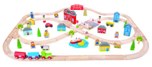 Wooden Town & Country Train Set (91pcs)