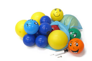 Bag of Large & Small Balls with Ball Pump (18pcs)